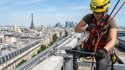 Ligne de vie et points d'ancrage à Paris